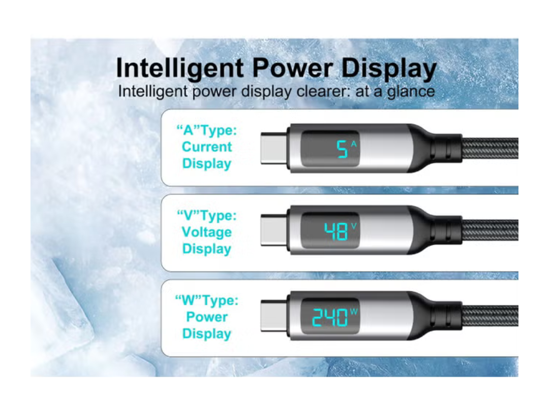 URTECH 240W USB4 Cable with LED Display | Same Day Delivery Qatar URTECH 240W USB4 Cable with LED Display | Same Day Delivery Qatar